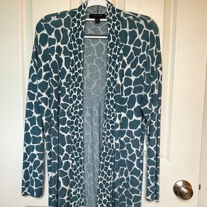 Ann Taylor animal print duster cardigan size Large